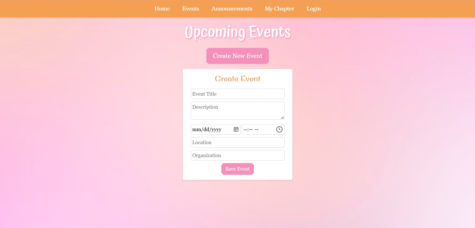 PanLove events page