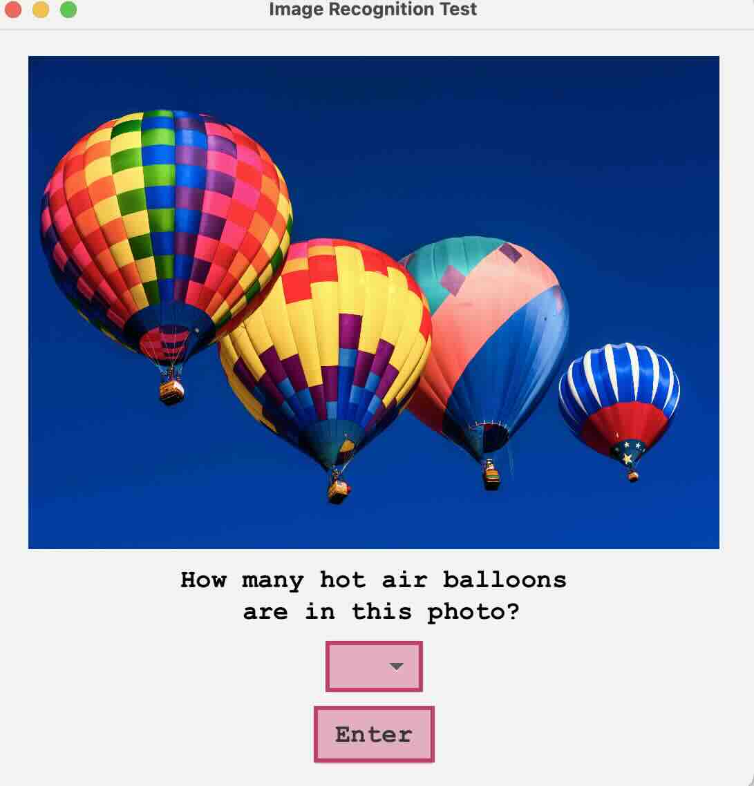First Human Verification Test screen